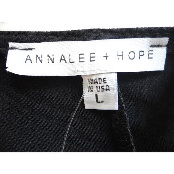 NWT Annalee and Hope Elegant Black Dress with Pearl and Rhinestone Sleeves - Picture 8 of 8